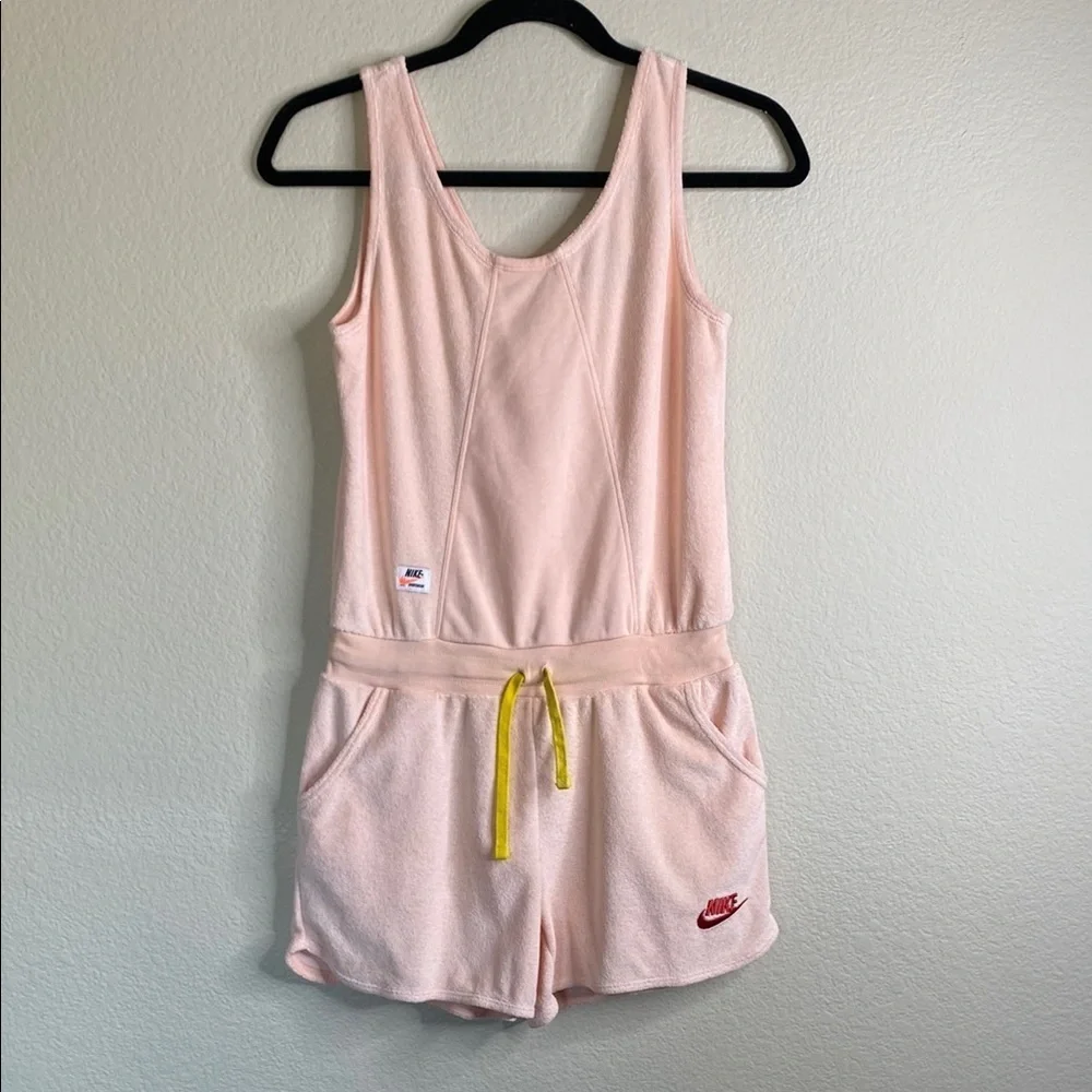 Nike big girls heritage terry jumper peach size large EUC